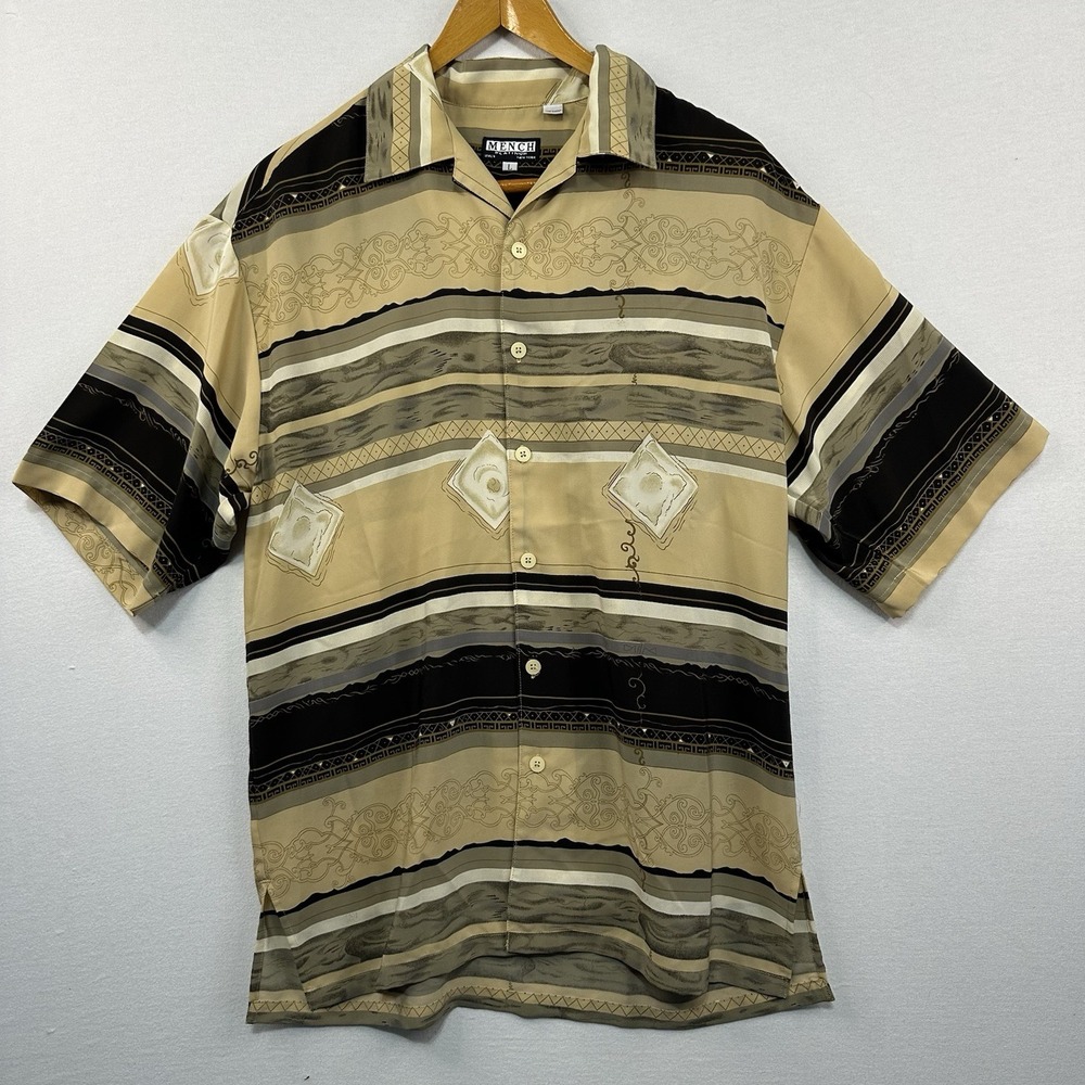 Mench Platinum‎ Italy New York Men's Large Button Down Shirt
